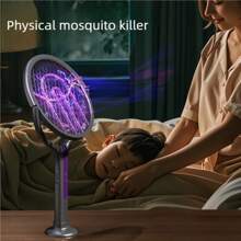 1pc USB Rechargeable Foldable Electric Mosquito Killer Fly Swatter Trap 4 IN 1 Mosquito Killer Lamp Fly Insect Zapper For Home,500mAh