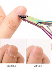 8/6/5/4/3/2/1 件套不锈钢修甲套装，包含指甲钳、指甲剪、指甲护理工具、角质去除器、指甲推，适用于修甲和足疗 - 彩色 - 查看 5