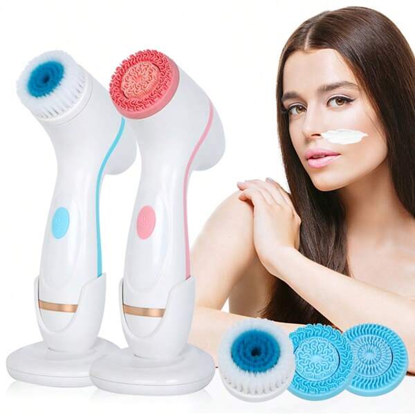 Popular Mini Electric Silicone Face Scrub Brush 500mAh Rechargeable Facial Cleanser For Home Body Care Pore Cleanser For Optimal Skin Health