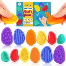 Fidget Toys Sensory Stone For Kids: 6 Pack Textured Soft Worry Stone For Autism Kids Calming - Fidget Stress Toys For Students Anxiety Relief - Small Prizes Fidget Toys - 1pc - View 3