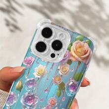 Funda para teléfono (1 unidad). Diseño con colgante y estampado floral. Compatible con 15 Pro, XS, 12 Pro, 14 Plus, 11, 13 y 16. - Colores mixtos 1 - Ver 4