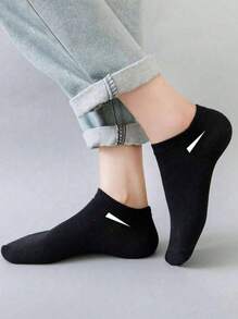 1 par de calcetines unisex, calcetines deportivos, calcetines cortos blancos/negros/grises, calcetines invisibles, de unicolor y estilo minimalista, adecuados para uso diario casual