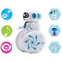 POWERMAN® Roller - Perfectly Balanced One-Wheeled Robot With Sound And Light Effects - Blue and White - View 2