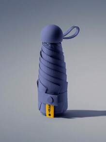 Compact UV-Blocking Mini Umbrella, Capsule Design - Portable & Durable, 6-Rib Fiberglass Structure, Manual Open, Includes Protective Vinyl Case - Ideal For Travel & Unpredictable Weather, Windproof & Rainy Gear | Cute Umbrella Design | Suitable For Travel, Small Umbrella, Pocket Umbrella, Mini Umbrella, Waterproof, UV-Protection, Multipurpose Umbrella, Portable Travel Umbrella