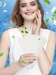 10/20pcs Sweat Absorbing Pads, Hat Brim Sweat Pads, Shirt Collar Pads, Hat Sweat Bands, Hat Liners, Collar & Cuff Protectors, Sweat Absorbing Hat Liners - Sweat, Dirt Resistant, Breathable, Disposable Pads, For More Comfortable Hat Wearing - Non-Woven Fabric, Easy To Use