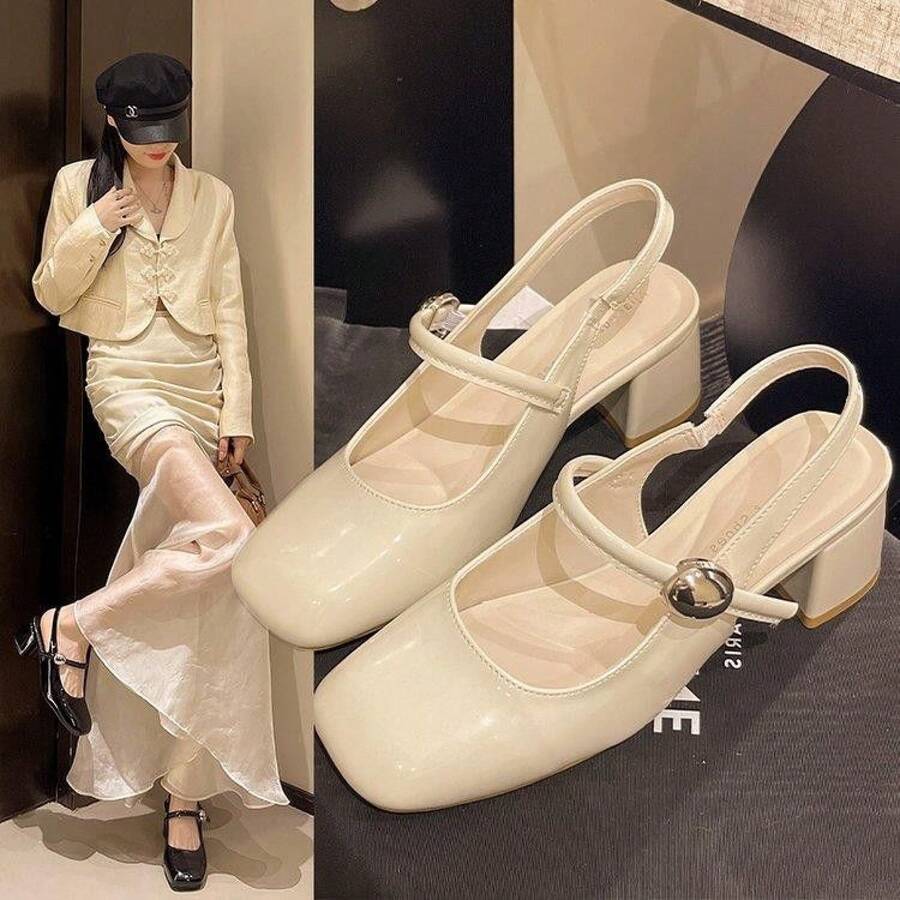 Women Heeled Sandals - 黑色 - 查看 1