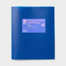 2 Pocket Plastic Folder With Prongs - Up&Up™