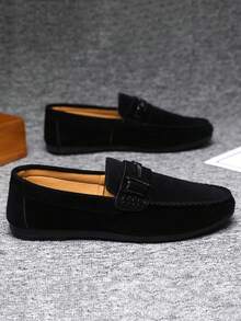 Men's Loafers Classic Fashion Comfortable Formal Shoes, Slip-On Lightweight Moccasins Penny Loafers, Casual Shoes For Men, Suitable For Valentine's Day, Outing, Party (Loafers Tend To Run Small, Big-Footed People Are Advised To Buy One Size Up) - Black - View 5