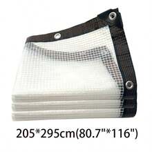 防水防风重型透明乙烯基篷布 - 非常适合温室、花园、露台、凉亭和露营车 - 实用挂钩