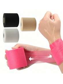 运动泡沫绷带，减震皮肤膜胶带，肘部和膝盖皮肤保护泡沫垫，运动预包扎用自粘弹性绷带，健身配件，健身绷带，运动胶带