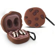 Silicone Case Protective Cover With Cute Cartoon Design For  Galaxy Buds FE And Pro And 2 Series And Live With Carabiner - Cookie - View 5
