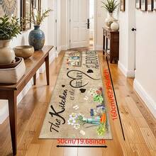 1pc, Trang trí nhà cửa, Nhà bếp là trái tim của ngôi nhà, Họa tiết trừu tượng, Thảm bếp chống trượt bằng đất sét diatomite, Thảm, Thảm trải sàn, Hình chữ nhật in 3D, Thích hợp cho phòng khách, phòng ngủ, hành lang, phòng tắm, phòng giặt - Thảm polyester, Thích hợp cho trang trí nhà cửa trong nhà và ngoài trời - Nhiều màu - Xem 31