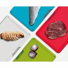 Joseph Joseph Folio Icon 4piece Nonslip Colourcoded Chopping Board Set With Storage Case Large Multicolor
