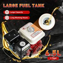 6.5HP 200cc 4-Stroke Gasoline Engine - 3KW/3600RPM Power Motor With 6.5L Fuel Tank For Pumps, Tillers & Farm Equipment (Pull Start, Air-Cooled) - Red Black - View 2