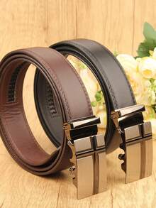 1 szt. męski pasek z automatyczną klamrą w kolorze czarnej kawy, modny pasek do garnituru biznesowego, pasek na wesele, prezent dla męża i ojca, pasek ze skóry PU w jednolitym kolorze, akcesoria na każdą porę roku, jesień i zimę, odpowiedni dla nastolatków, młodzieży, mężczyzn, na co dzień, na zewnątrz, do uprawiania sportu, na wakacje, na urodziny, na co dzień - Wielokolorowe - Zobacz 10