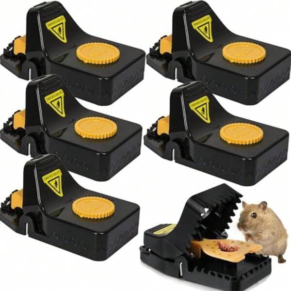 2 pièces Piège à souris à ressort renforcé amélioré, piège à rongeurs domestique en plastique pour le contrôle des nuisibles, convient pour l'entrepôt, la cuisine, l'intérieur et l'extérieur, conception de déclenchement sûre pour une réutilisation