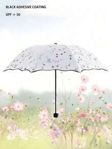 1PC Sunny And Rainy Umbrella, Travel Umbrella, Outdoor Sunscreen Umbrella, Summer Sunshade Umbrella, Windproof Sunscreen Umbrella, Compact Mini Umbrella - Waterproof Portable Lightweight UV Protection Windproof Easy To Carry Casual Folding Design With Carrying Bag - Great For Outdoor Activity, Travelling And Everyday Use, Spring Summer Picks,Brides Maid Gifts,Room,Bedroom Decor,Beach,Travel,For Men,For Women,Vacation,Cute Stuff - Multicolor - View 5