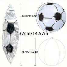 10 piezas/paquete Balones de fútbol inflables de 14.57 pulgadas para deportes acuáticos, balones de fútbol de playa, balones de fútbol para juegos al aire libre, balones de fútbol para decoración de fiestas de playa, ligeros y portátiles, artículos esenciales de playa, accesorios de playa, flotador de piscina - Multicolor - Ver 3