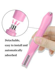 3-In-1 Love Snake Pattern Pink Cat Eye Magnet Nail Art Cat Eye Magnet Removable Multi Functional Powerful Nail Art Magnet,Nail Supplies,Nail Tools,Nail Art Tools,Back To School,Nails,Nail Tools For Press On Nails