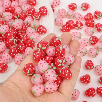 Set de 10 piezas/15 piezas de cuentas rectas de colores múltiples con forma de fresa de acrílico, piezas decorativas para manualidades de joyería como collares, pulseras como regalos de vacaciones