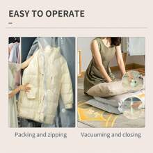 1set/5PCS Vacuum Storage Bags Foldable Waterproof Storage Bag For Mold/Moisture/Insect Proof Clothing Protection & 80% Space Saving Bedroom Accessories & Christmas Decorations Organizer Travel-Ready Vacuum Bags For Skirts, Down Jackets, Quilts Dorm Essentials & Family Storage Must-Haves