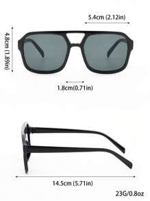 1 件双光束飞行员时尚眼镜，时尚个性化，适合日常、户外、驾驶、旅行、派对飞行员形状太阳镜