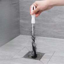 2 件 45 厘米排水管清洁器，柔性排水刷，适用于浴室水槽、浴缸、淋浴、柔性排水钻、毛发堵塞清除工具，适用于水槽、浴室、淋浴排水管
