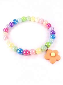 1 件可调节弹力宠物项链，带彩色花卉吊坠 - 鲜艳的糖果色宠物珠 - 时尚配饰、宠物项圈 - 送给宠物爱好者的完美礼物 - 耐用的设计 - 粉色 - 查看 7