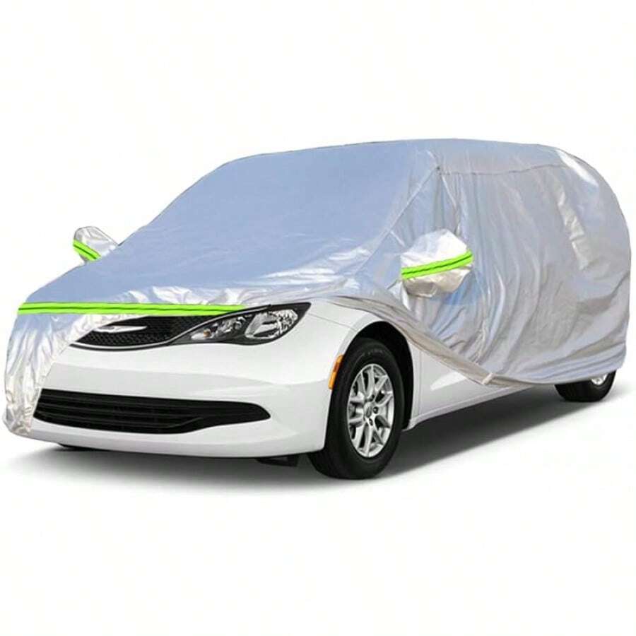 6-Layers PEVA New Material Sedan SUV Full Padded Car Cover Waterproof All Weather Weatherproof Snow Dust Resistant Outdoor Exterior Custom Form-Fit Straps 165-179 - 銀色車罩 - 查看 1