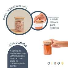Set Of 12 250ml Glass Jars With Airtight Bamboo Lids For Seasoning - Oikos - Trong sáng - Xem 8