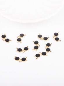 10 件/包多色水滴眼镜形吊坠，DIY 珠宝制作配件