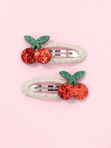 2pcs/Set Cute Rabbit & Cherry Blossom Cloud Design Hair Clips, Suitable For Girls' Daily Hairstyle Decoration - Multicolor - View 15