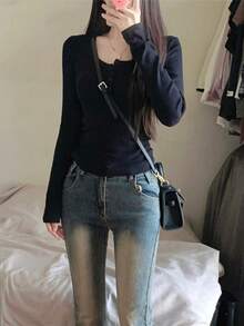 Women Tops - Black - View 5