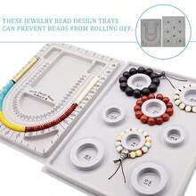[3 Pcs Bead Tray] 1pc/2pcs/3pcs Bead Tray DIY Bead Design Plate, For Making Bracelets And Necklaces, Shaping Measurement DIY Tools