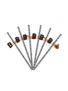 10pcs/Set Halloween Party Decoration Disposable Paper Straws, Special Patterns Of Spider, Pumpkin, Witch, Skeleton, Wedding And Birthday Supplies, Home And Party Decorations - Multicolor - View 12