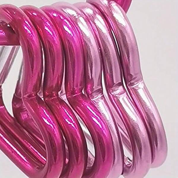 10 Stück Herzförmiger Aluminium-Legierung Schlüsselanhänger Clip Karabiner, Schlüsselanhänger Werkzeug, Camping Wandern Rucksack Zubehör