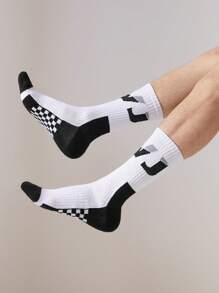 1/3/6 pares de calcetines de baloncesto con bloqueo de color