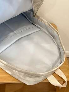 1 件男士尼龙书包通勤包背包钱包，轻便大容量，配有可调节肩带，防刮耐磨，适用于商务/通勤/工作/办公室，适用于大学高中假期，休闲学院风运动，纯色，其他印花，适合大学生，送给男朋友的女孩礼物