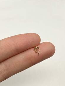 Pendientes de tuerca planos pequeños de plata de ley 925 para mujer, estilo de lujo para hélix y cartílago, mini pendientes de botón perfectos para uso diario, joyería nupcial, joyería fina - Dorado - Ver 21