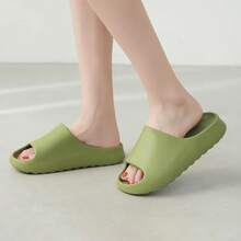 Cloud Slides For Women And Men, Platform Slides Slippers, Non-Slip Quick Drying Soft Lightweight Shower Shoes, Thick Sole Open Toe Slides Sandals For Indoor & Outdoor - màu xanh lá - Xem 7