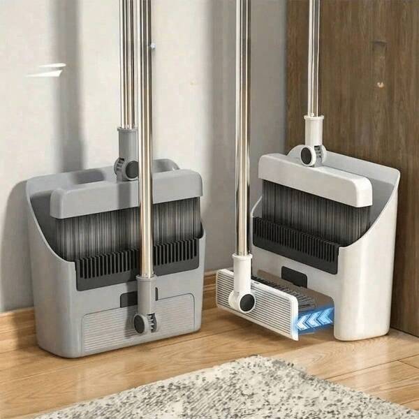 1/3pcs Cleaning Set: Thick Broom, Brush And Long Handle Dustpan, Suitable For Home, Office, School, Ship Cleaning