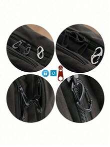 5pcs Anti-Theft Zipper Locks Set, Unisex Backpack Zipper Clips - Keeps Zipper Closed, Luggage Handbag Wallet Keychain DIY Accessories, Suitable For Travel, Camping, Outdoor, Beach, Back To School Travel Essentials Travel Accessories Vacation Summer Holiday - Multicolor - View 4