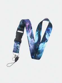 1 件 Snap 宇宙星印花医生工作证挂绳，可拆卸学生证夹，可爱钥匙扣合成纤维颈带，适合所有季节，适合工作证挂绳，学生证夹，可作为日常使用的礼物汽车配件哥特 Y2k 包挂绳带证件夹汽车配件包饰圣诞节 - 彩色 - 查看 13