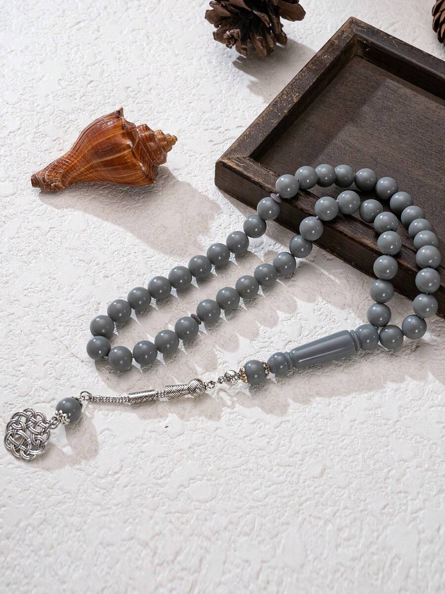 45 颗 10 毫米黑玛瑙穆斯林念珠念珠 Misbaha Tasbih 适用于礼拜、朝圣 - 彩色 - 查看 1