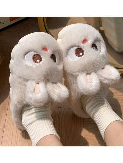 Hatastic Pantofole imbottite da donna, calde e confortevoli per la vita quotidiana domestica, scarpe casual autunnali/invernali, con dettagli decorativi, tacco basso, eleganti e semplici, punta tonda, slip-on, pantofole da casa, regali di Natale