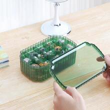 Jewelry Storage Box With 3 Layers For Earrings Rings Necklaces And Bracelets Clear Plastic Craft Bead Holder Green - Green - View 7