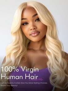 Uveous 613 HD Lace Frontal Wig 13x6 200 Density, Blonde Lace Front Wigs Human Hair, Pre Plucked Bleached Knots With Baby Hair Natural Hairline Body Wave 613 Lace Front Wig Human Hair - S613 - 查看 2