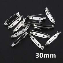 50 件 15-40 毫米胸针夹底座别针胸针设置空白底座适用于 DIY 珠宝制作用品 - brooch base - 查看 19