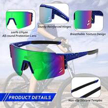 Gafas de sol para niños Lentes de sol de béisbol para jóvenes, UV400 Deportes Teens Ciclismo Gafas para niños Niñas Edad - Montura blanca negra/Espejo azul - Ver 4