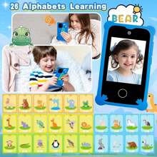 Kids Learning Phone Toy, Dinosaur Toy Mobile Phone For Children, 2.8 Inch IPS Touch Screen Toy Phone With Dual Camera Game Music Player, Christmas Halloween Birthday Gift For 3-10 Year Old Boys & Girls, Portable Travel Photography Kids Phone, Includes 32GB Card (Blue) - Multicolor - View 10